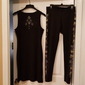 Long sleeveless top with pants